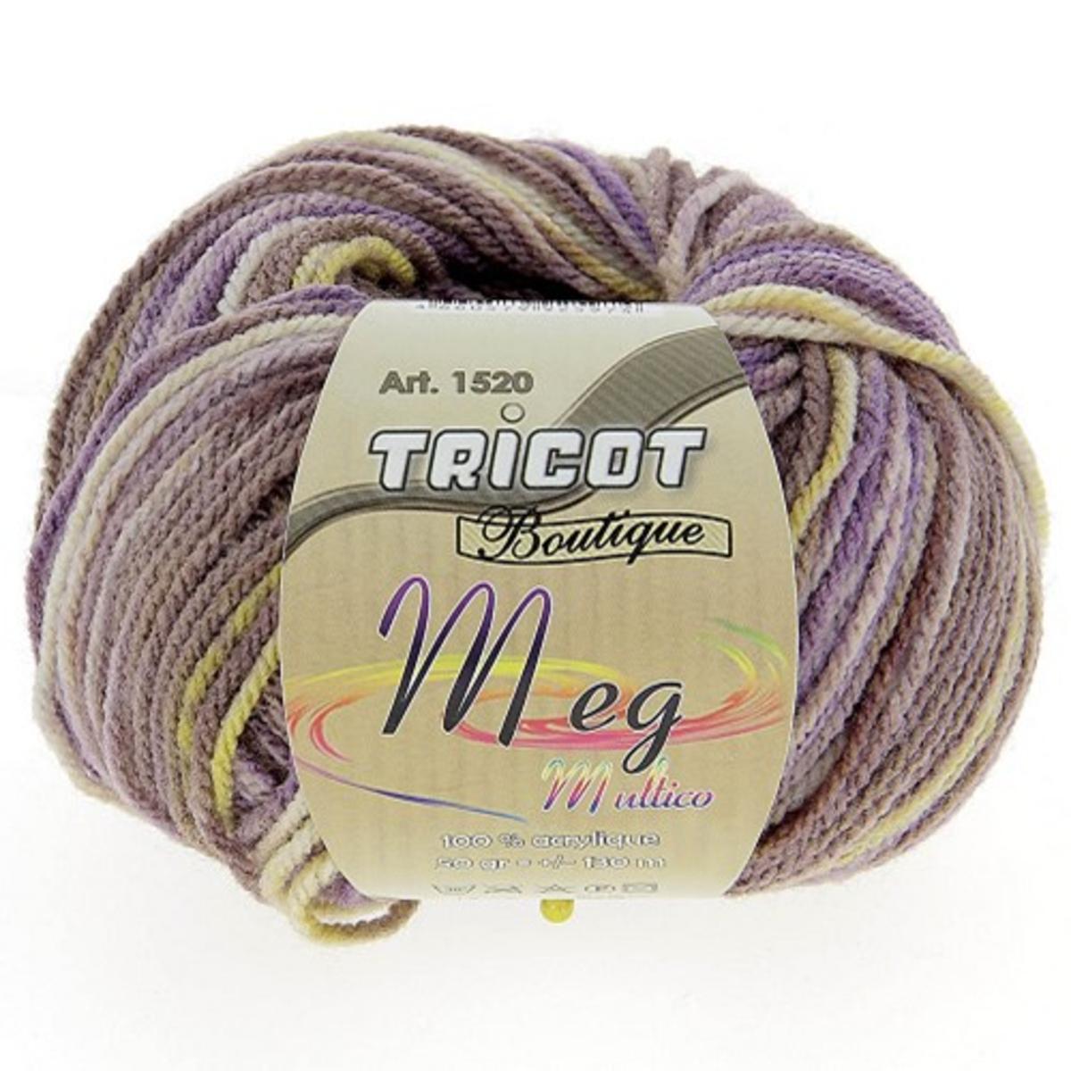 Pelote 50 g fil à tricoter Meg - Multicolore