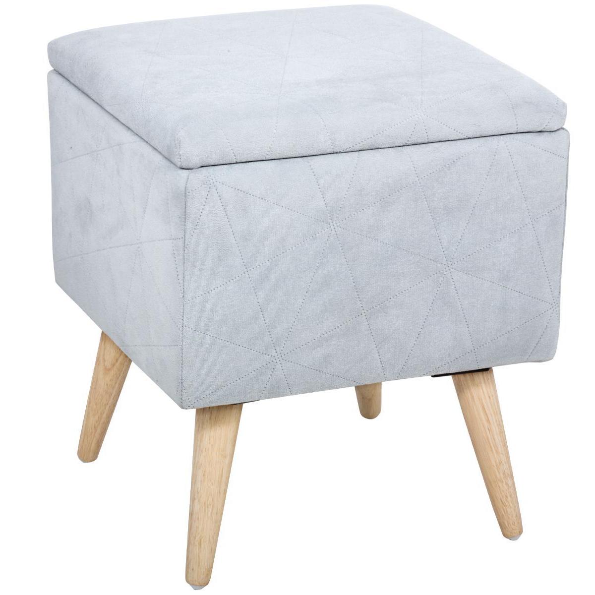 Coffre pouf velours trina