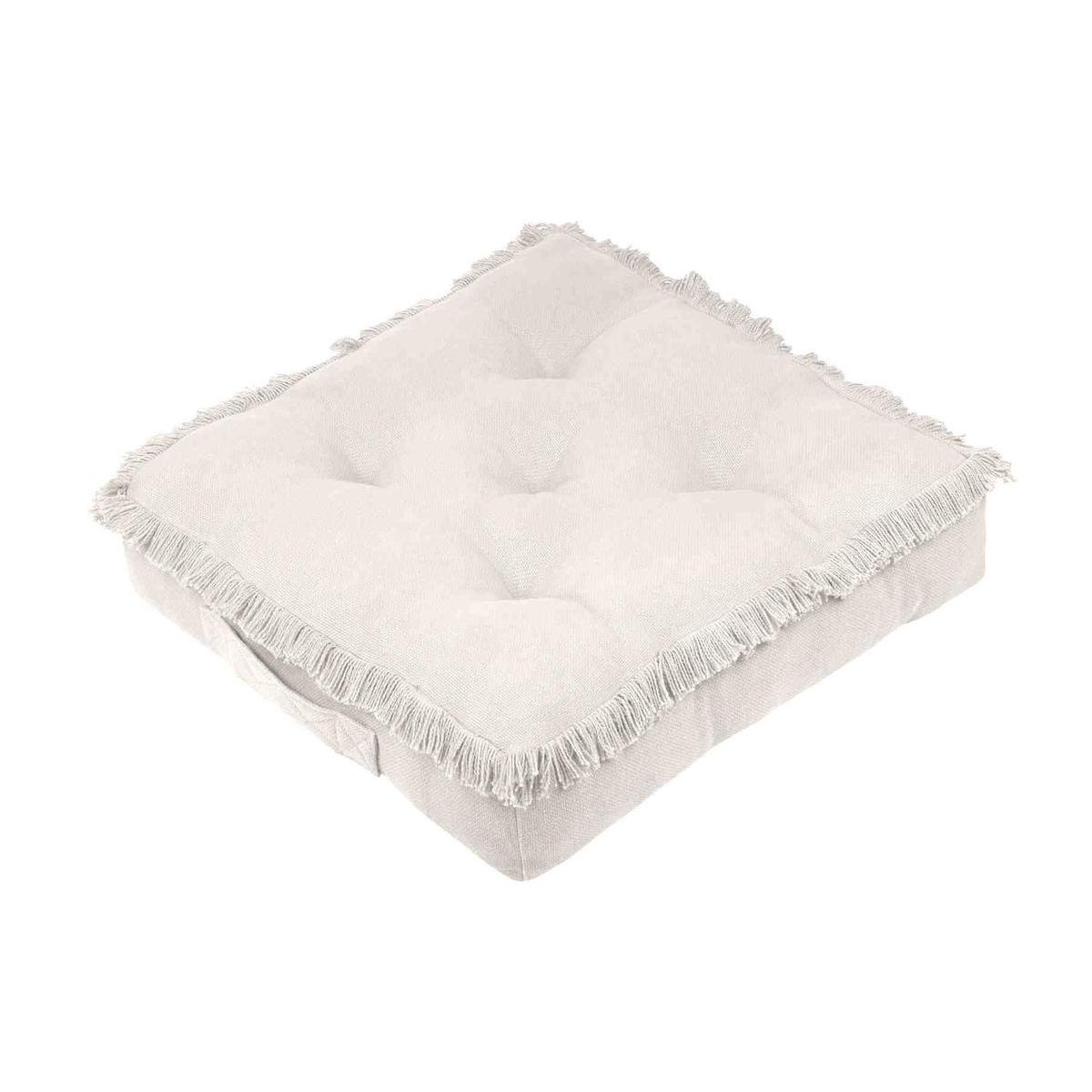 coussin de sol prague 45 x 45 x h 10 cm blanc coussins de sol la foir fouille
