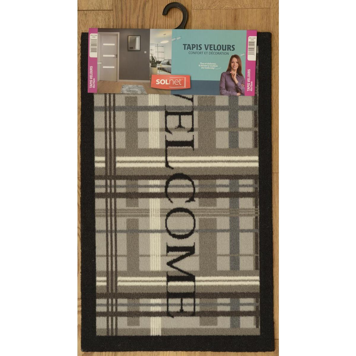 Tapis velour - 100 % Polyamide - 40 x 60 cm - Multicolore Tapis velour - 100 % Polyamide - 40 x 60 cm - Multicolore