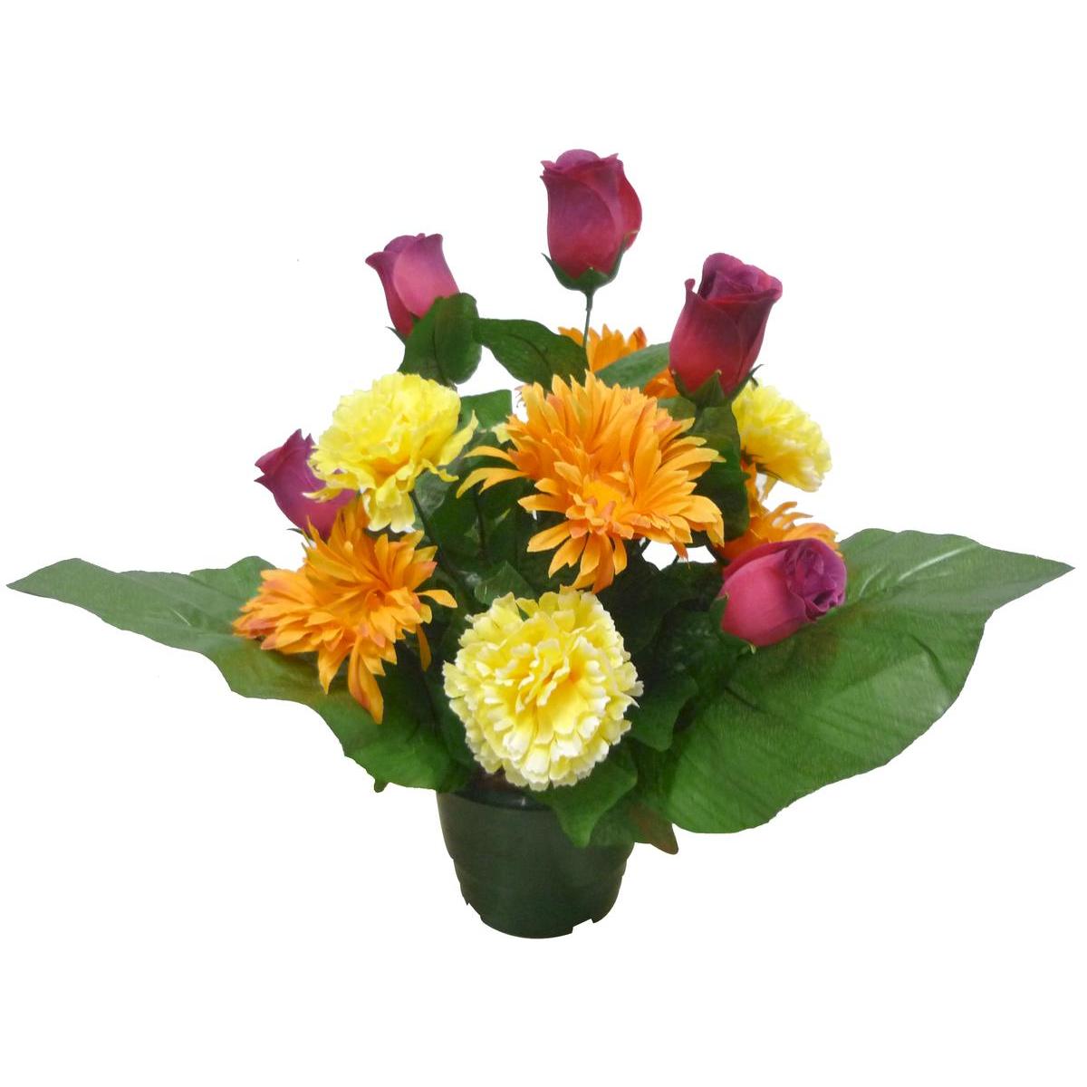 Potée de roses et de gerberas - 3 assortiments Potée de roses et de gerberas - 3 assortiments
