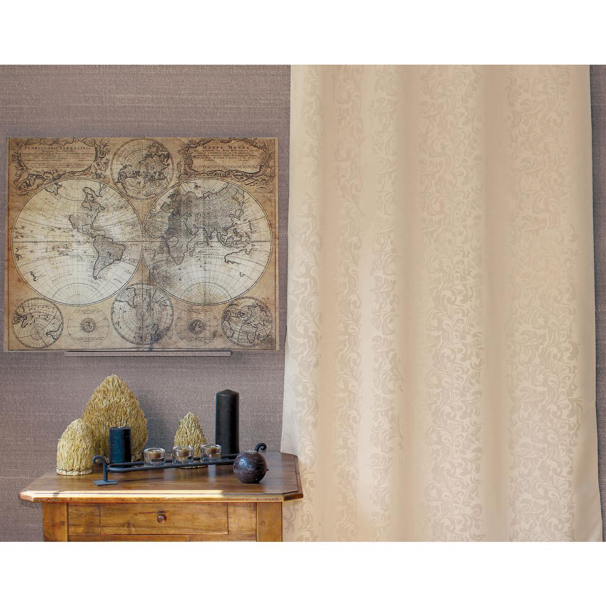 Rideau occultant à œillets - 100% polyester - 140 x 240 cm - Beige ivoire Rideau occultant à œillets - 100% polyester - 140 x 240 cm - Beige ivoire