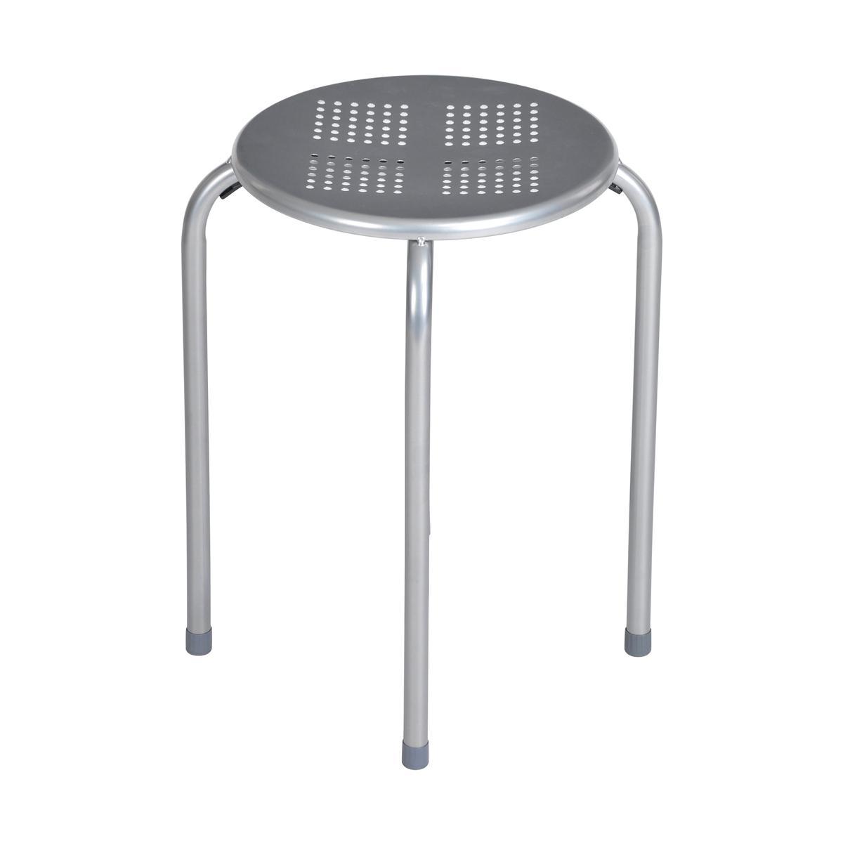 Tabouret rond - 30 x 30 x H 45 cm - Gris Tabouret rond - 30 x 30 x H 45 cm - Gris