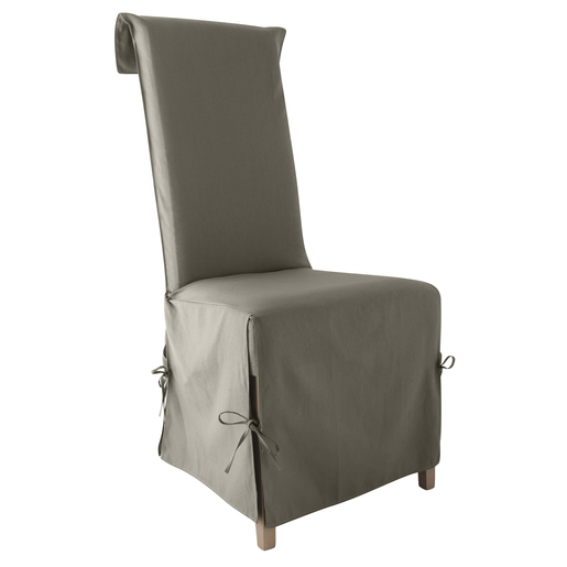 Housse chaise en coton marron Housse de chaise | La Foir Housse chaise en coton marron Housse de chaise | La Foir