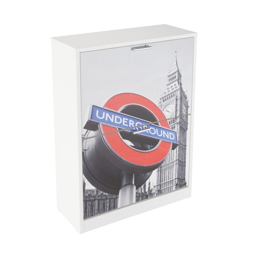 Meuble A Chaussures Decor London 60 X 24 2 X H 80 Cm Rouge Blanc Noir Meubles De Rangement Pour La Salle A Manger La Foir Fouille