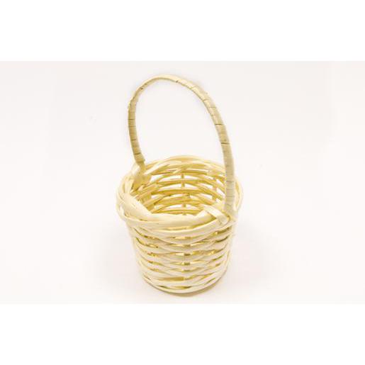 Panier Rond Avec Une Anse Osier Beige Decoration Mariage