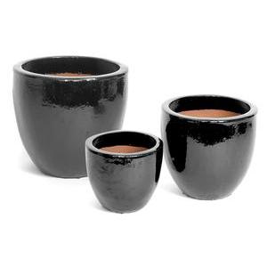 POT OEUF EMAILLEE X3 NOIR