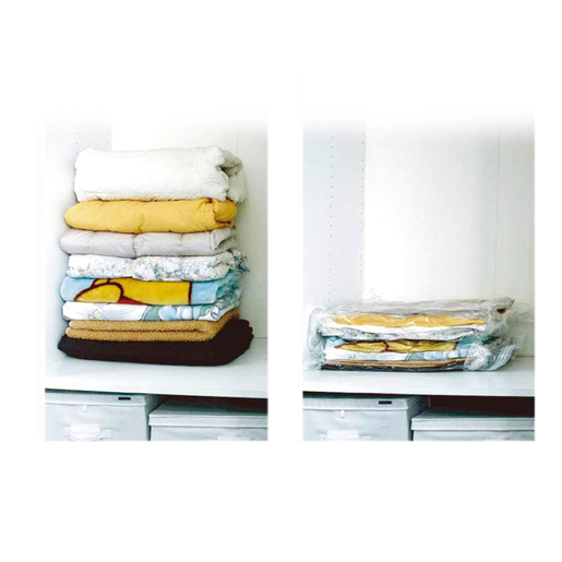 2 Housses De Rangement Sous Vide 98 L 90 X 70 Cm Transparent
