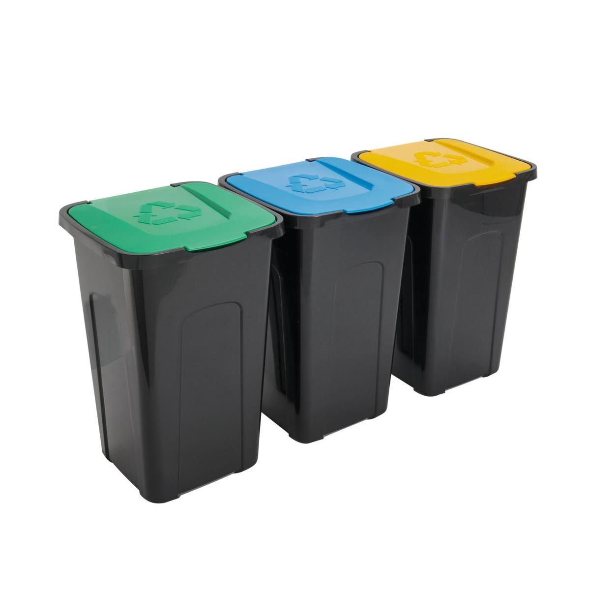 Poubelle De Tri Selectif 50 L Bleu Poubelles La Foir Fouille