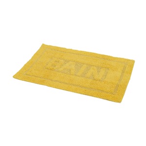 Tapis de salle de bain uni en coton - 50 x 80 cm - Orange