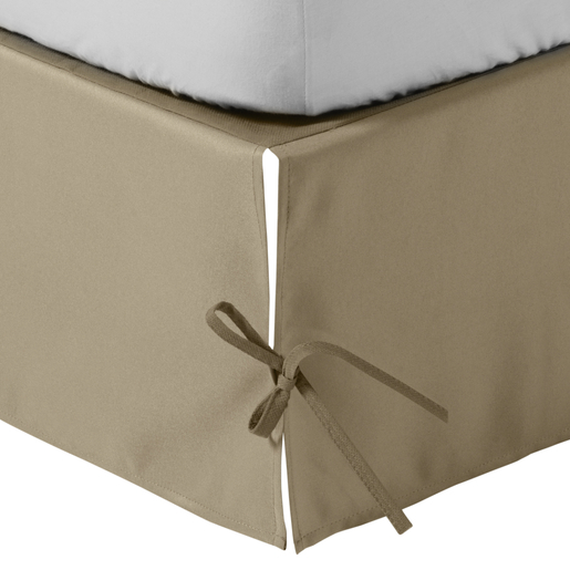 Cache Sommier Marron Beige Linge De Lit La Foir Fouille