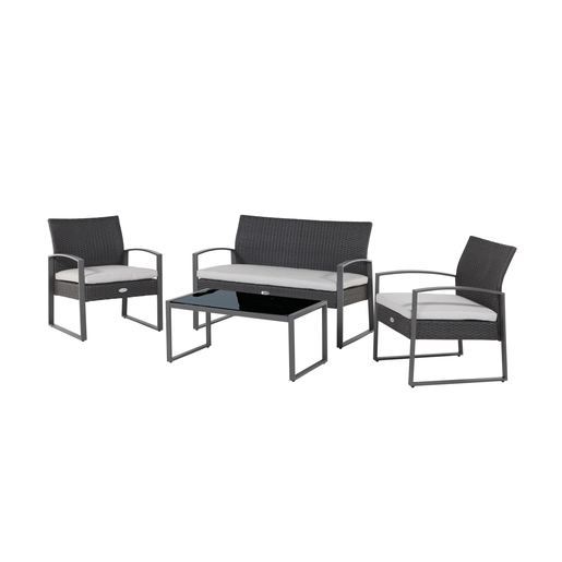 Salon Crete Noir Mobilier De Jardin La Foir Fouille