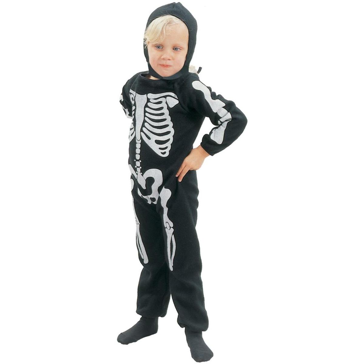 Costume de squelette - Taille bébé (80 à 92 cm) - L 48 x H 3 x l 44 cm - Noir - PTIT CLOWN