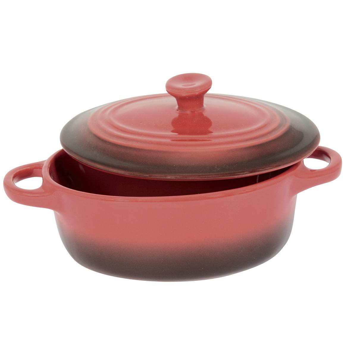 Mini cocotte ovale - Grès - 13 x 9 cm - Rouge Mini cocotte ovale - Grès - 13 x 9 cm - Rouge