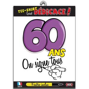 Tee-shirt Spécial dédicace 60 ans en coton - TU