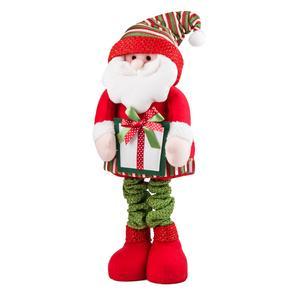 Personnage de Noël traditionnel - Polyester - 20 x 17 x H 58 à 90 cm - Multicolore