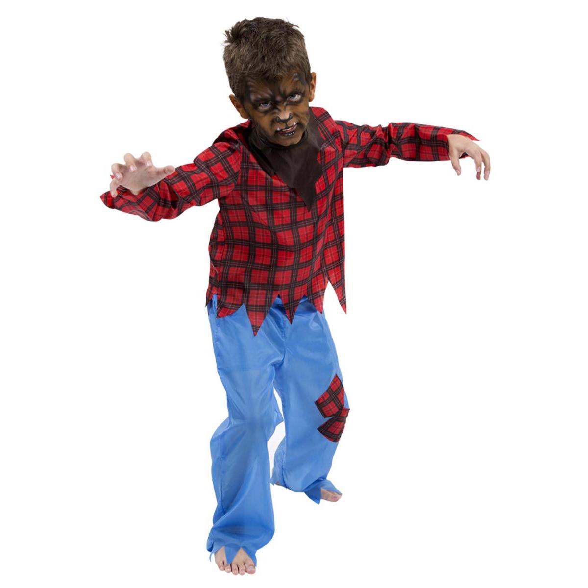 Déguisement de loup garou - 4 à 12 ans - Bleu et rouge Déguisement de loup garou - 4 à 12 ans - Bleu et rouge