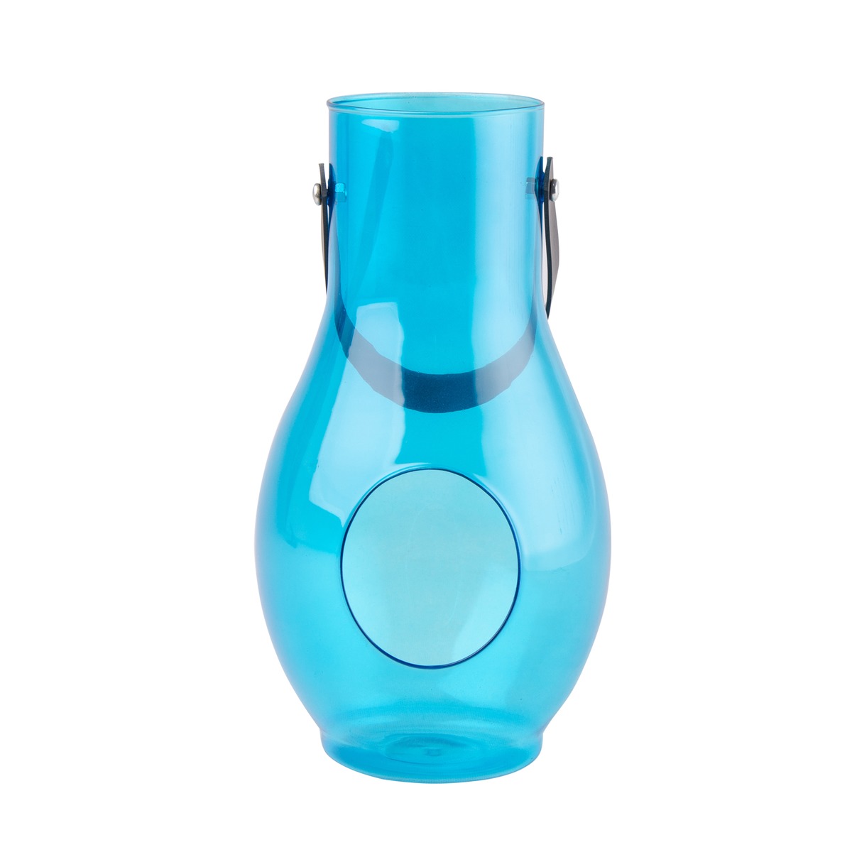 Lanterne photophore - 14,5 x H 28 cm - bleu Lanterne photophore - 14,5 x H 28 cm - bleu