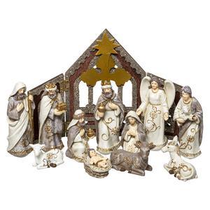 Crèche Tryptique 11 Santons H25