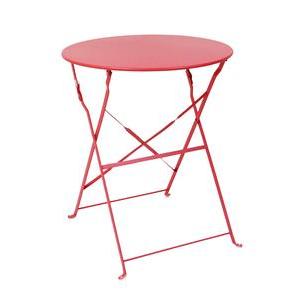 Table Diana ronde - 60 x 60 x H 71 cm - Rouge fraise - MOOREA