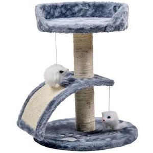 Arbre à chat griffoir - 31 x 31 x H 48 cm - Beige, gris
