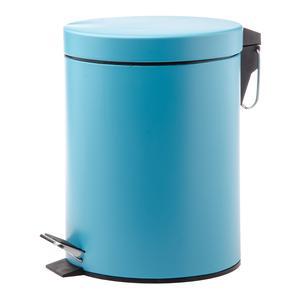 Poubelle 5 litres - Acier - Diamètre 20.5 x H 27.8 cm - Bleu, vert ou taupe