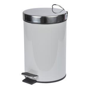 Poubelle de salle de bain Métalia - 3 L - Gris