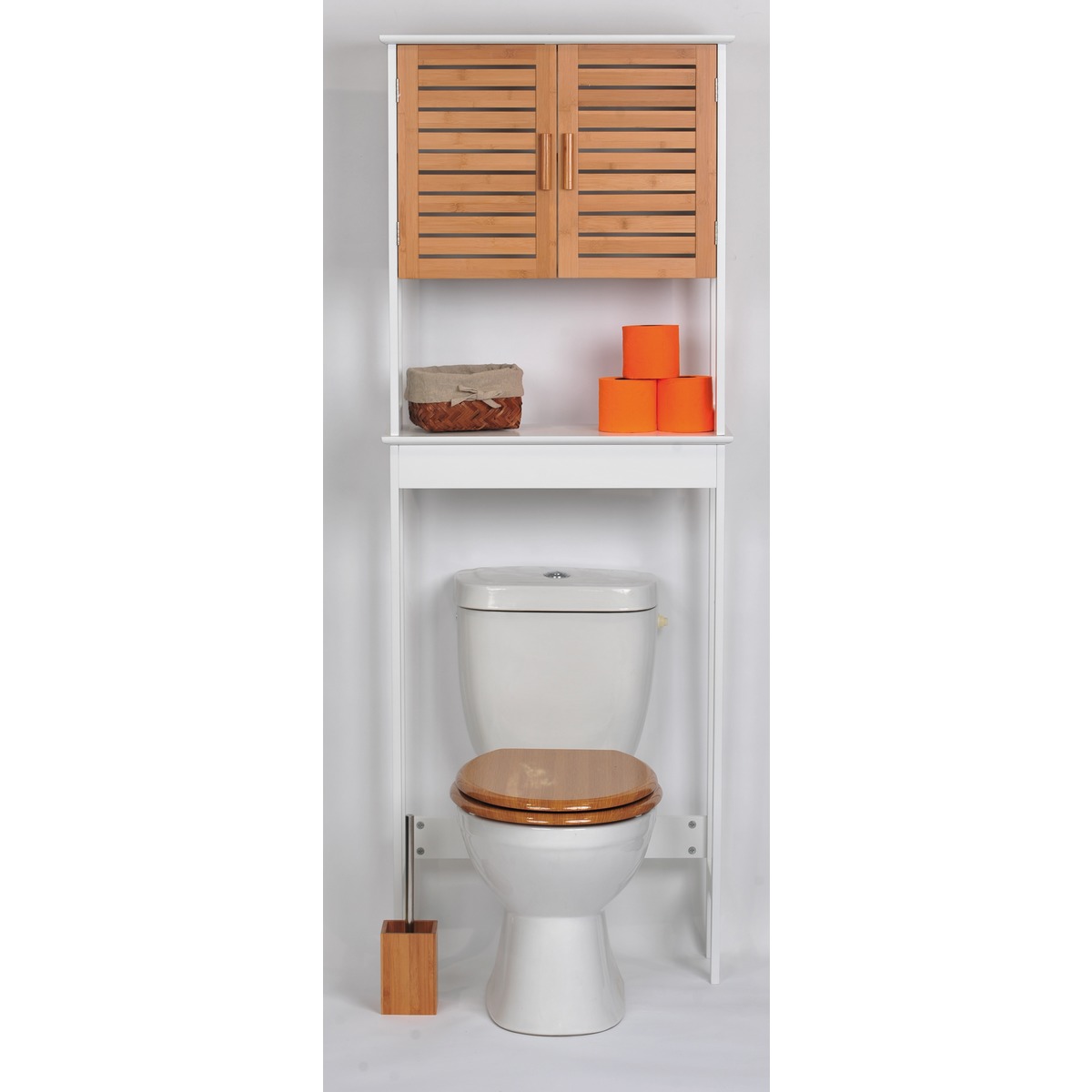 meuble dessus de wc collection bali 173 x 63 x 23 cm bois laque meubles de rangement la foir fouille