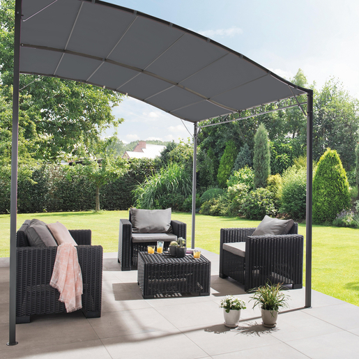 Pergola Baldo 2 5 X 3 X H 2 5 M Gris Moorea Tonnelles De