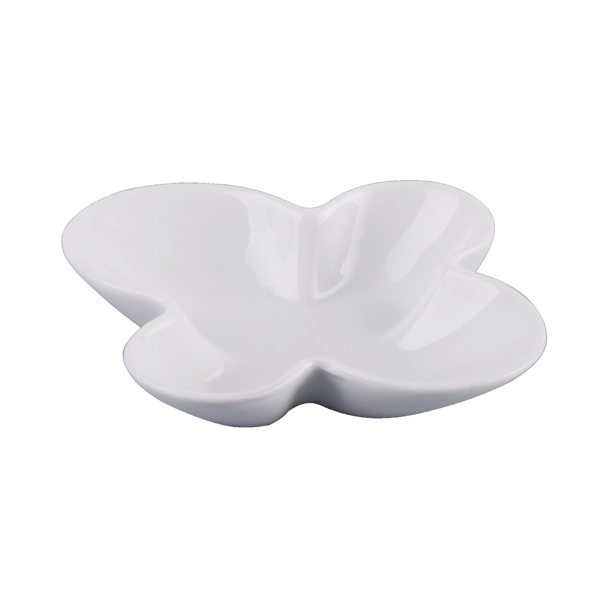 Plat empilable 4 compartiments - 15,2 x 14,7 x H 2,5 cm - Blanc Plat empilable 4 compartiments - 15,2 x 14,7 x H 2,5 cm - Blanc