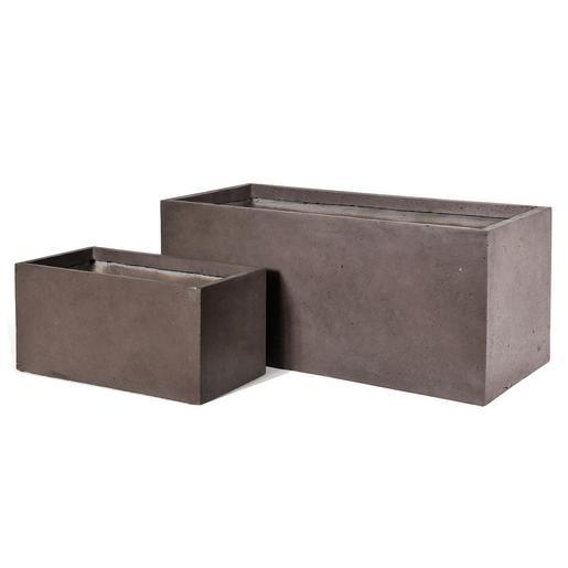 Jardinière Fibre D Argile Gris Pots De Fleur Et Cache Pot Jardinière Fibre D Argile 93 X H 38 Cm Gris Ciment