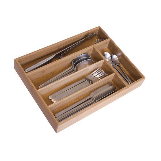 Boite A Couverts Bambou Marron Materiel De Cuisine La Foir