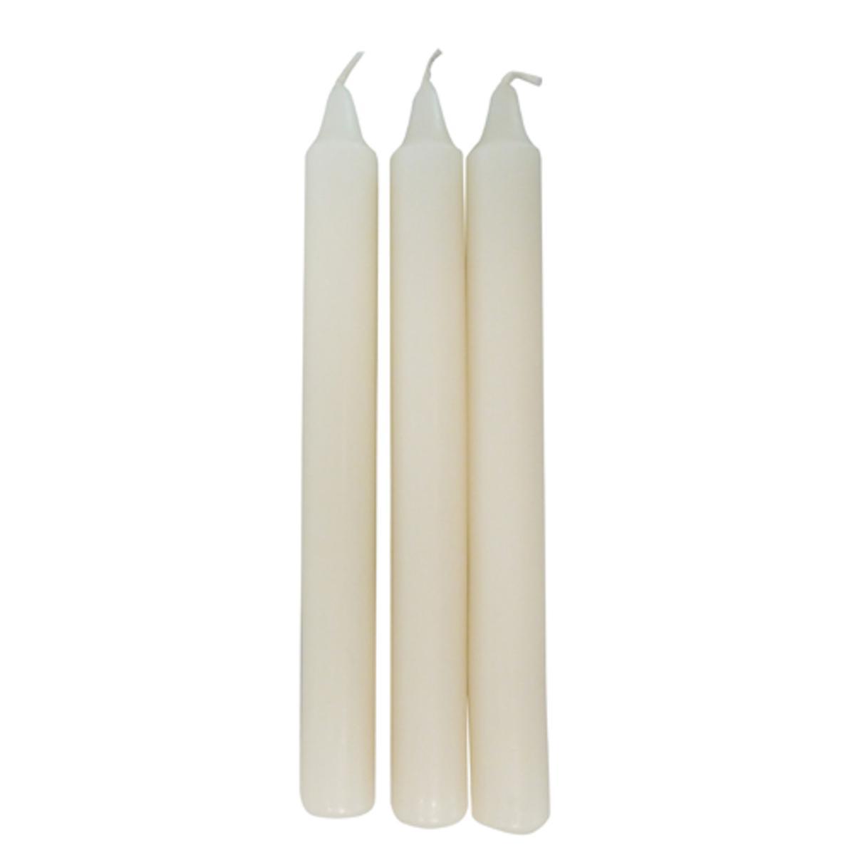 lot de 10 bougies en cire blanc ivoire bougies la foir fouille
