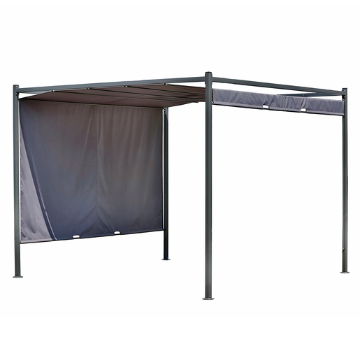 Tonnelle Polyester Acier Gris Tonnelles De Jardin La
