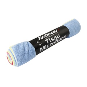 6 rouleaux de tissus microfibre - L 40 x l 30 cm - Rouge, gris, bleu