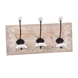 Patère Bosquet - L 38 x H 21 x l 12 cm - Noir, beige - K.KOON