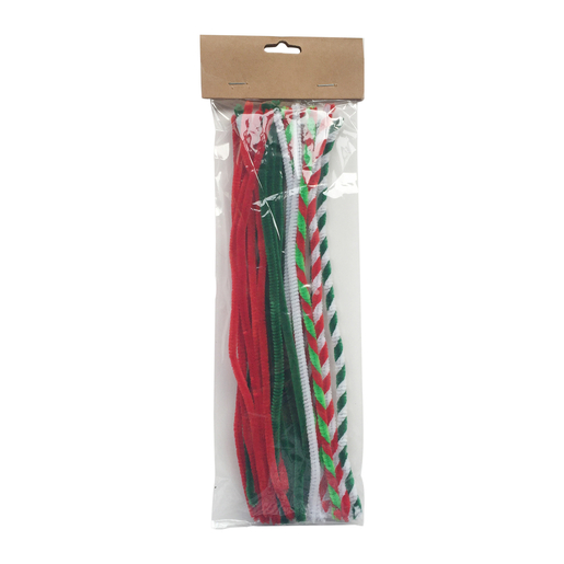 24 Tiges Chenille Loisirs Creatifs De Noel La Foir Fouille