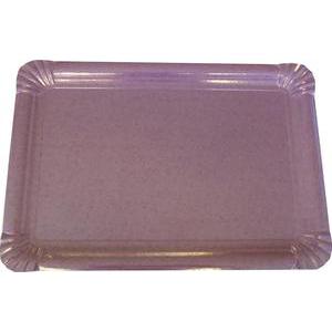 Lot de 5 plateaux rectangulaires - 24 x 33 cm - Carton - Rouge pourpre