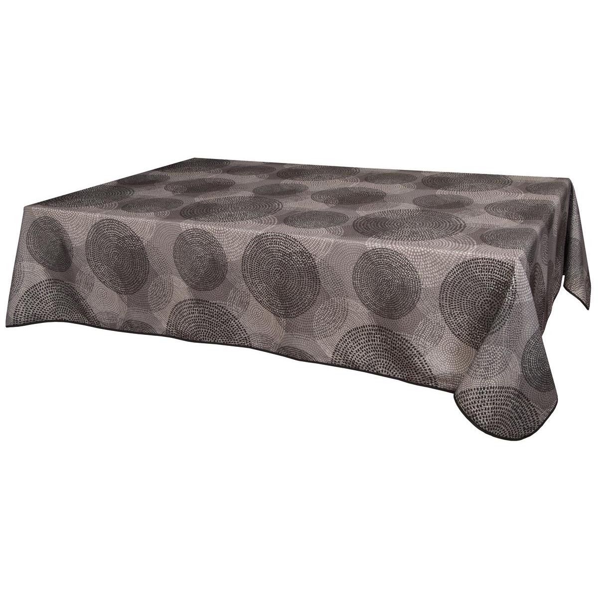 Toile cirée rectangulaire - 100 % Polyester - 145 x 240 cm - Gris Toile cirée rectangulaire - 100 % Polyester - 145 x 240 cm - Gris