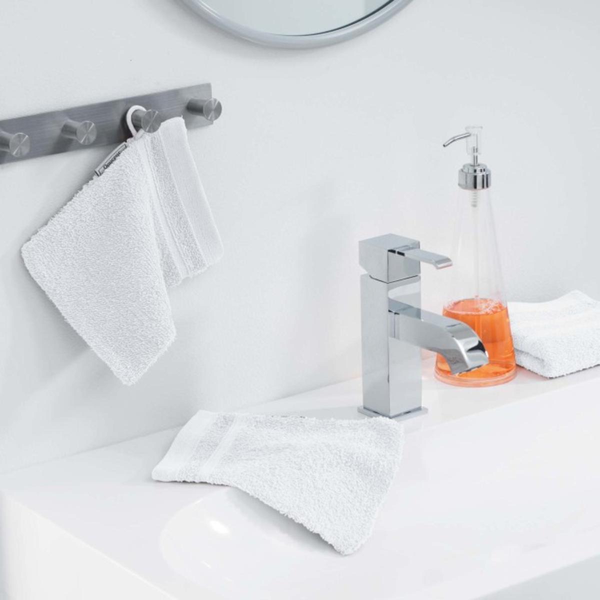 2 gants de toilette vitamine - Blanc