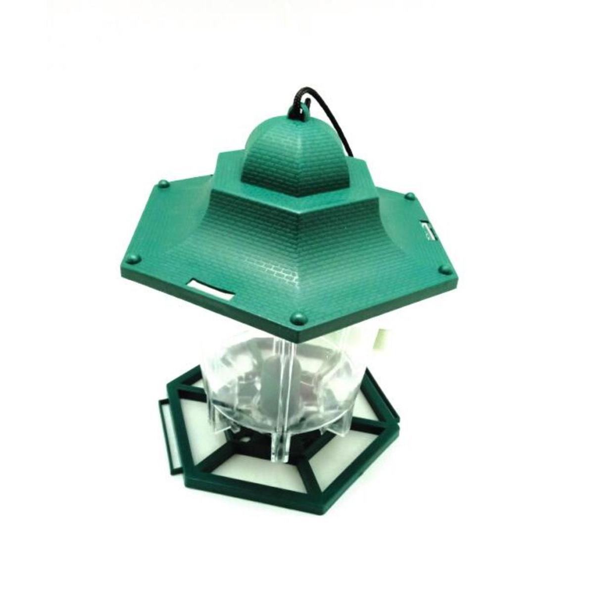 Mangeoire ronde avec perchoir circulaire - ø 14.5 x 17 cm - Vert