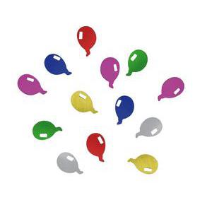 Confettis de table ballon en plastique - 10 g - Multicolore