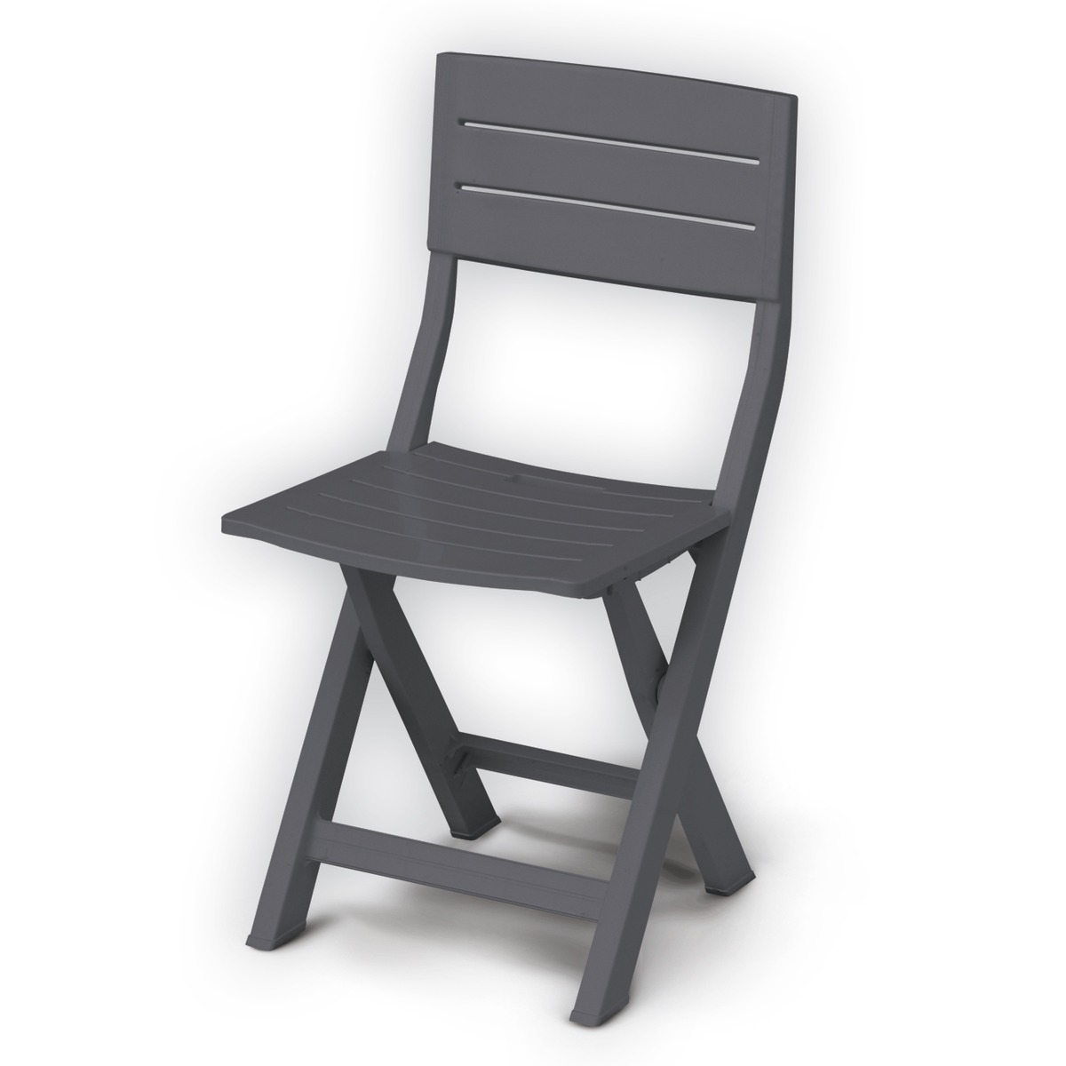 Chaise pliante - 39 x 43 x H 80 cm - gris Chaise pliante - 39 x 43 x H 80 cm - gris