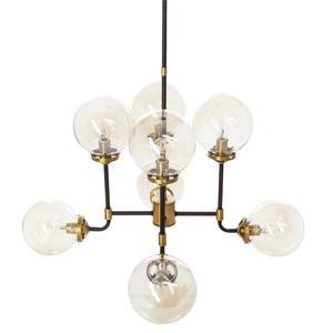 Suspension en verre x8 will ø 75H 100 cm
