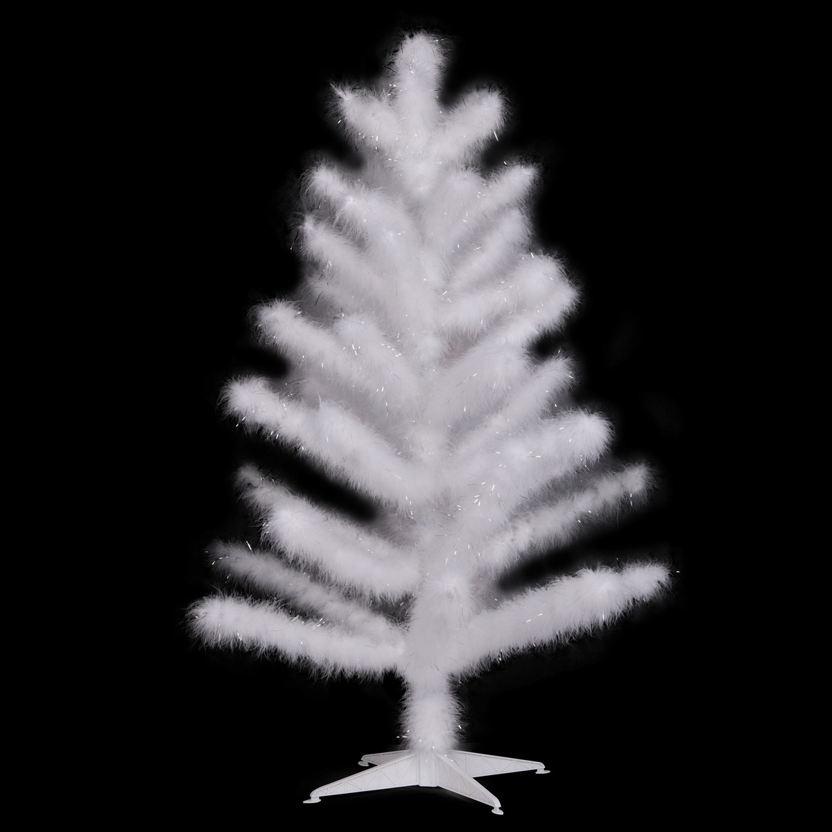 Sapin à plumes grand modèle - Hauteur 135 cm - Blanc Sapin à plumes grand modèle - Hauteur 135 cm - Blanc