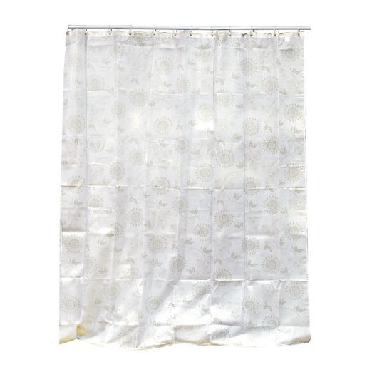 Rideau Douche Polyester Blanc Rideaux De Douche La Foir Fouille