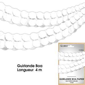 Guirlande boa papier blanc