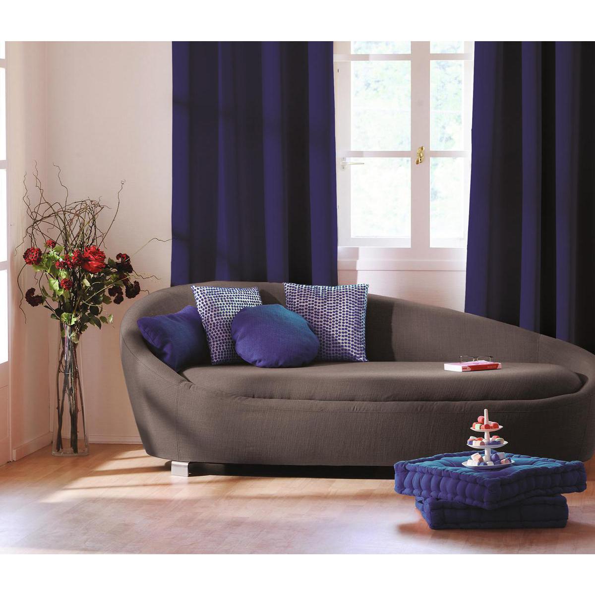 Panneau à oeillets occultant 140 x 240cm couleur Bleu marine Panneau à oeillets occultant 140 x 240cm couleur Bleu marine