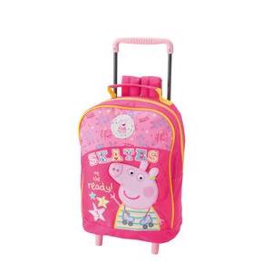 Cartable à roulettes Peppa Pig - Polyester -24 x 11 x H 31 cm - Multicolore