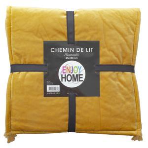 Chemin de lit Nounours - 45 x 180 cm - Jaune moutarde